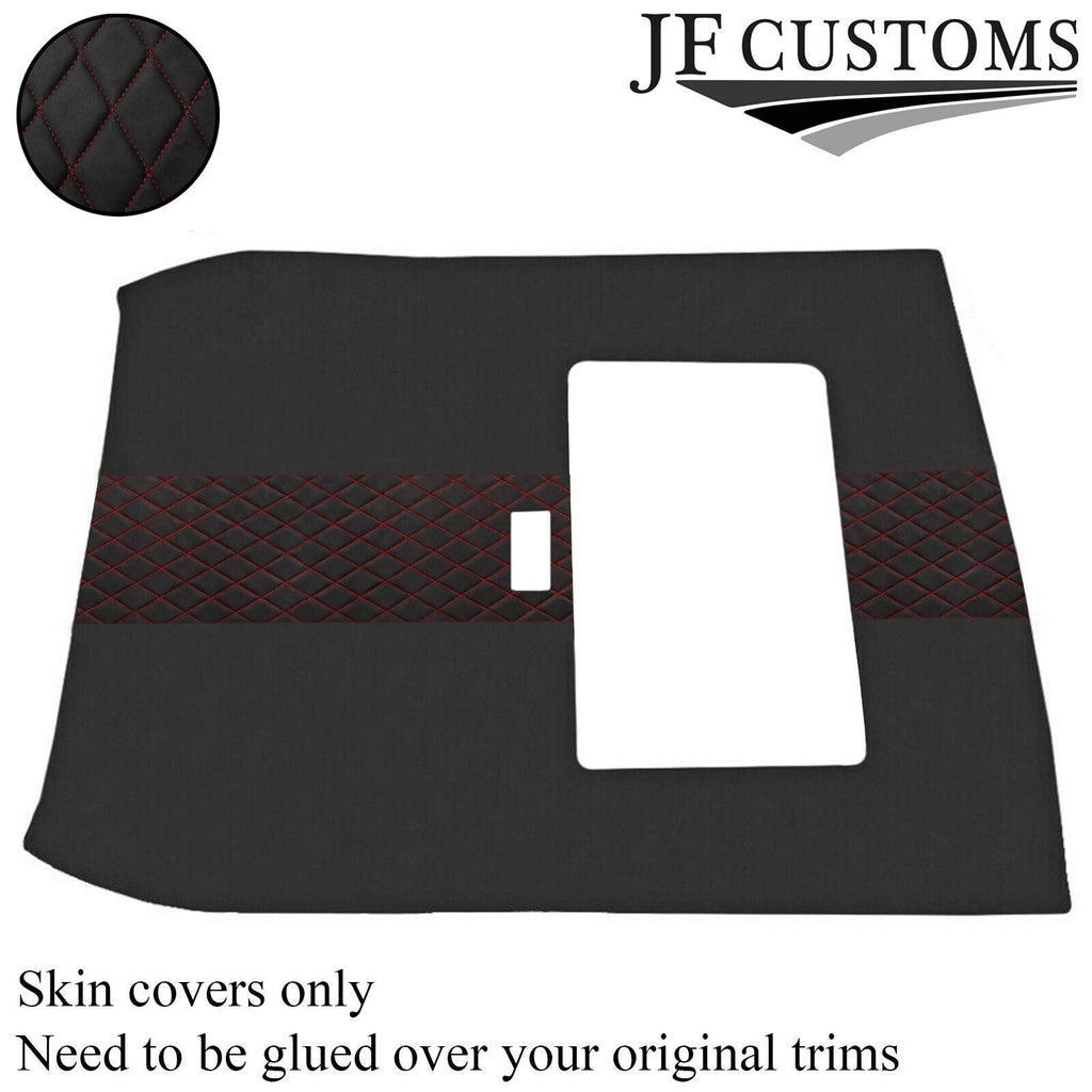 DSG2 D RED STITCH D GREY LUXE SUEDE SUNROOF HEADLINER COVER FOR OVER 25 MG 99-05