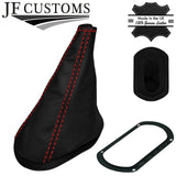 RED STITCH LEATHER GAITERS+PLASTIC FRAME FOR MINI CLASSIC ROVER AUSTIN MORRIS