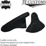 RED STITCH GENUINE LEATHER GEAR+HANDBRAKE GAITER FITS FORD FIESTA MK6 02-08