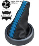 BLACK BLUE STRIPE TOP GRAIN LEATHER GEAR GAITER FOR BMW MINI R50 R52 R53 01-06