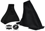 BLACK STITCH AUTOMATIC LEATHER GEAR HANDBRAKE GAITOR FOR VOLVO S80 1998-2006