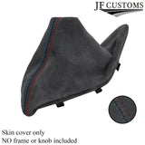 TRI STITCHING GREY SUEDE HANDBRAKE FOR BMW 1 F20 F21 2011-2018 CUSTOM NEW