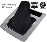 BLACK STITCHING REAL SUEDE GEAR GAITER FITS SKODA OCTAVIA MK3 2013-2017