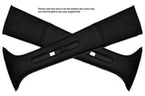 BLACK STITCH 2X B PILLAR LEATHER COVER FITS VW GOLF MK2 JETTA 83-92 5 DOOR