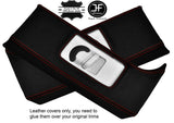 RED STITCH 2X UPPER C PILLAR LEATHER COVERS FITS RANGE ROVER VOGUE L322 02-06
