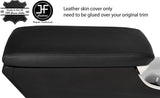 BLACK & BLACK ARMREST LID 2 TONE REAL LEATHER COVER FITS TOYOTA PRIUS 16-18