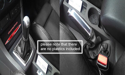 black leather FITS FORD FOCUS MK2 MK3 05-11 GEAR & HANDBRAKE GAITERS CUSTOM NEW