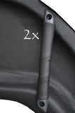 FITS SMART FORTWO 2 DOOR HANDLE COVERS black stitching CUSTOM NEW MADE IN UK