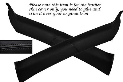 BLACK STITCH FITS MAZDA RX7 1992-2002 2X WINDSCREEN PILLAR LEATHER COVERS ONLY