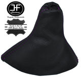 PURPLE STITCH MANUAL LEATHER GEAR LEVER GAITER FITS FORD FIESTA MK6 FUSION 02-08