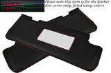 RED STITCHING FITS TRIUMPH STAG MK1 MK2 70-77 2X SUN VISORS LEATHER COVERS ONLY