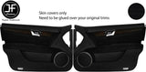 BLACK STITCH 2X DOOR CARD&ARMREST TRIMS SUEDE COVERS FOR MERCEDES C CLASS W204