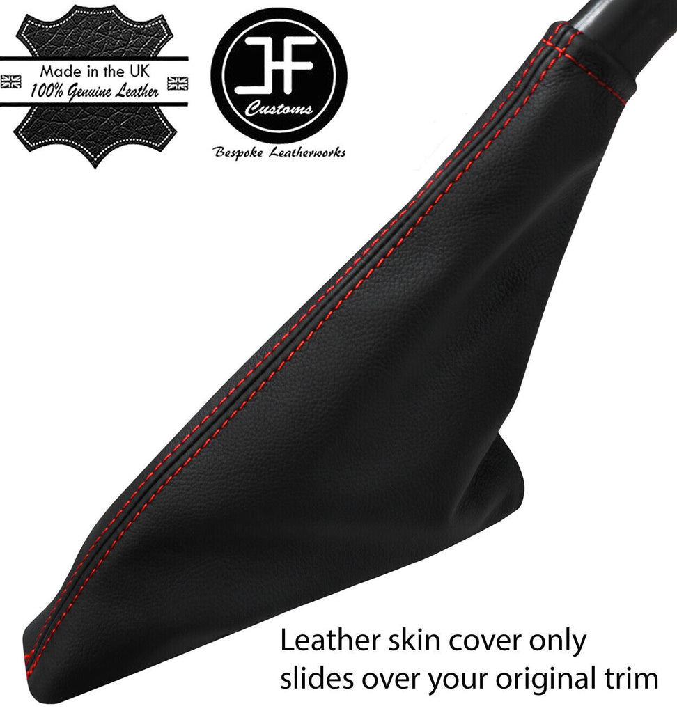 RED STITCH TOP GRAIN LEATHER HANDBRAKE GAITER FITS IVECO DAILY 2007-2014