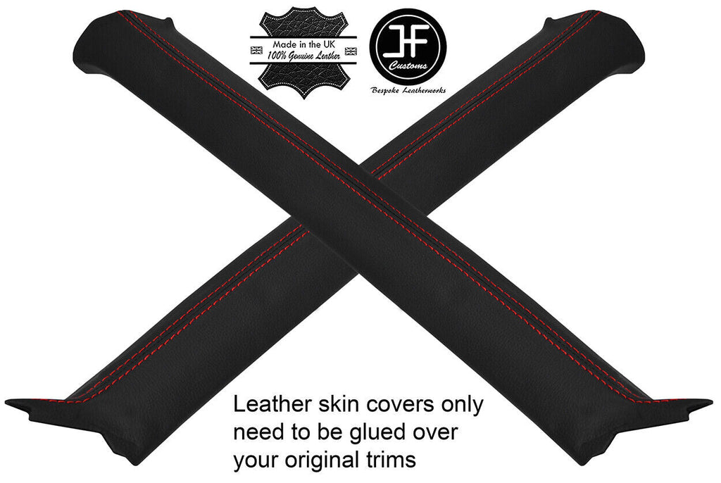 RED STITCH 2X A POST PILLAR LEATHER COVERS FITS  DATSUN 280ZX 1979-1981