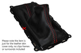 RED STITCH MANUAL LEATHER GEAR GAITER SHIFT BOOT FITS FORD MUSTANG 2010-2014