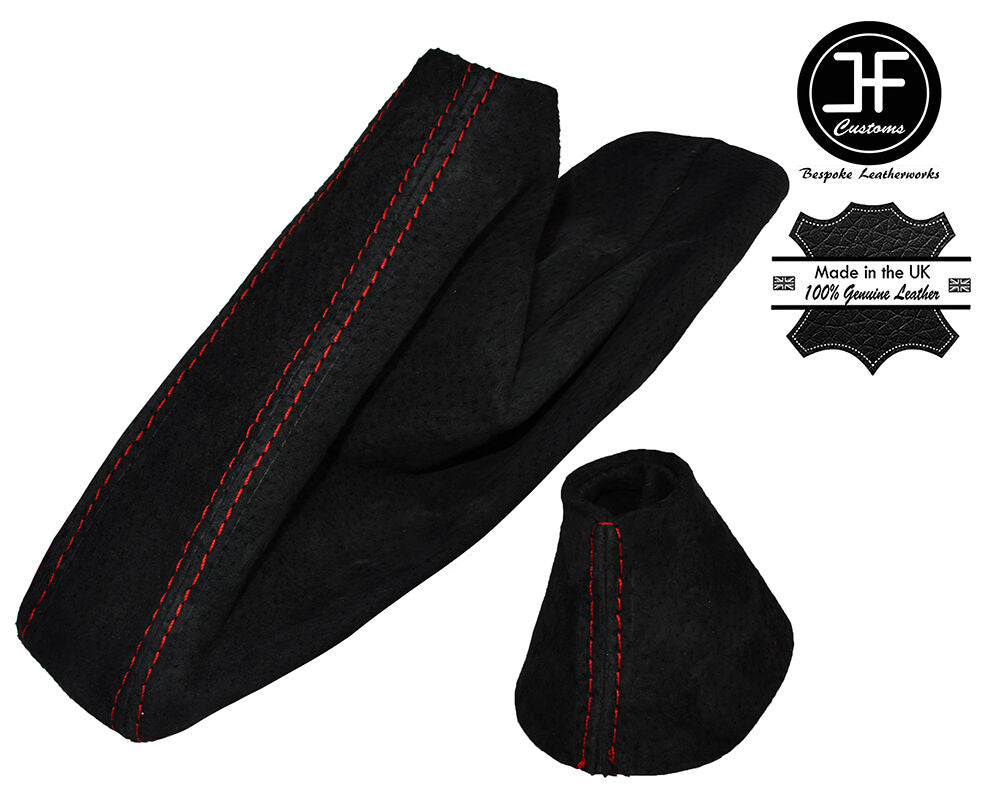 RED STITCH FITS BMW E46 SMG AUTOMATIC 98-05 SUEDE GEAR HANDBRAKE CUSTOM NEW