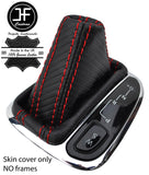 RED STITCH CARBON VINYL AUTOMATIC GEAR GAITER FOR MERCEDES C CLASS W203 00-07