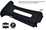 BLACK STITCH 2X B PILLAR LEATHER COVERS FITS CHRYSLER 300C CRD TOURING 06-11