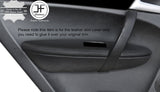 BLACK STICH 2X REAR DOOR ARMREST LEATHER COVERS FITS PORSCHE CAYENNE 955 957