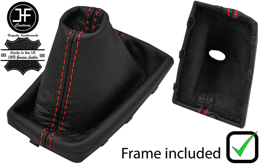 RED STITCH LEATHER AUTOMATIC GEAR +PLASTIC FRAME FOR HYUNDAI ELANTRA 14-16