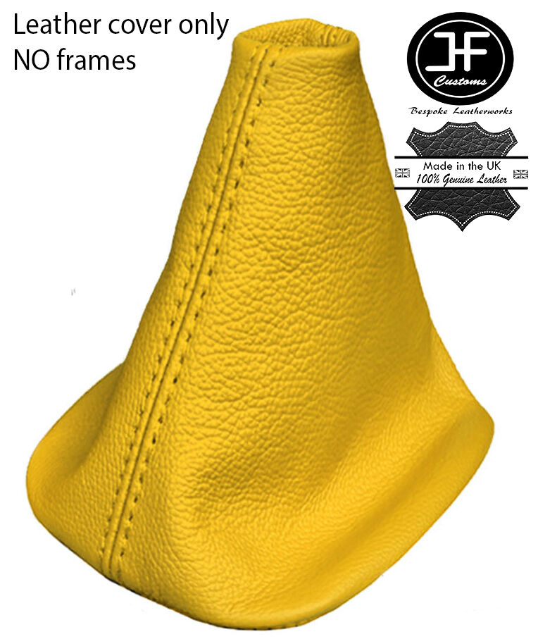 YELLOW REAL LEATHER MANUAL GEAR GAITER FITS CITROEN C4 2011-2014 CUSTOM NEW