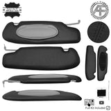 FOR PORSCHE BOXSTER 996 986 97-04 BLACK CROSS STITCH LEATHER 2X SUN VISOR COVERS