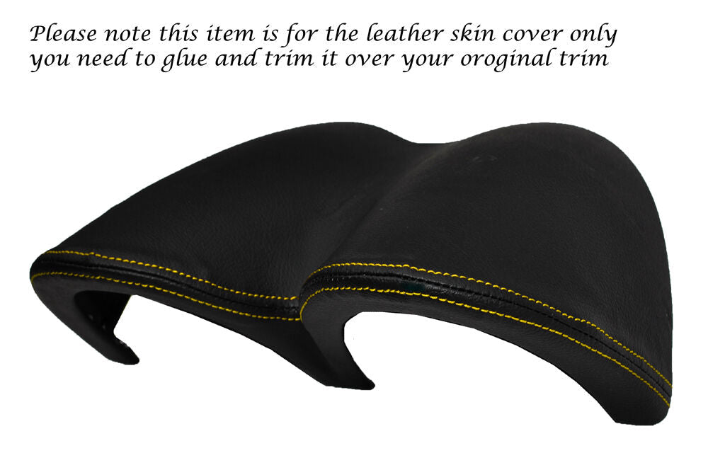 YELLOW STITCH SPEEDO HOOD SURROUND LEATHER SKIN COVER FITS VW LUPO 1998-2005