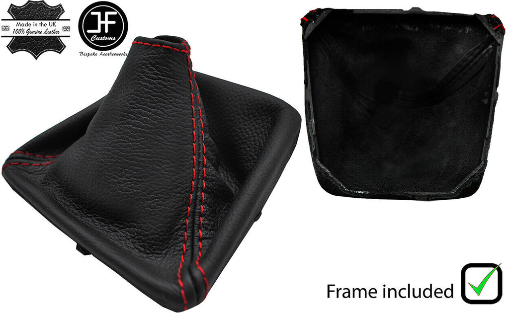 RED STITCH LEATHER MANUAL GEAR GAITER + PLASTIC FRAME FITS BMW Z4 E89 09-16