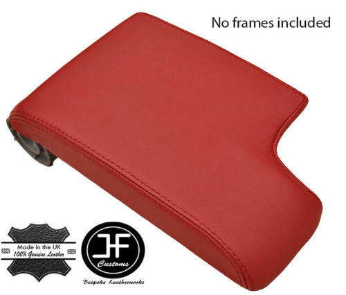 D RED GENUINE TOP GRAIN LEATHER ARMREST COVER FITS BMW E46 3 SERIES 1998-2005