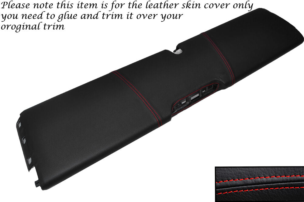 RED STITCH LOWER DASH PANEL LEATHER SKIN COVER FITS SMART FORTWO 451 07-14