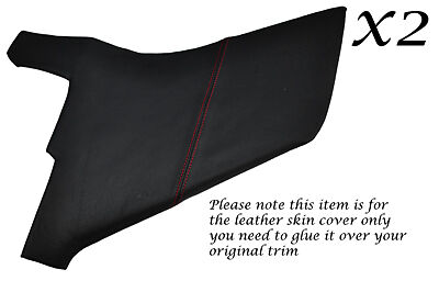 RED STITCH FITS ROVER P6 2000 2200 3500 V8 2X REAR PILLAR LEATHER SKIN COVERS