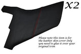 RED STITCH FITS ROVER P6 2000 2200 3500 V8 2X REAR PILLAR LEATHER SKIN COVERS