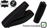RED & TRI STITCH LEATHER HANDBRAKE+ PLASTIC FRAME FITS BMW 5 SERIES E39 95-03