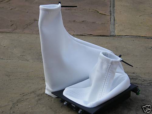 FITS VAUXHALL VECTRA B WHITE  GEAR + HANDBRAKE GAITER 95-02 CUSTOM NEW