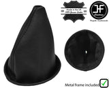 BLACK REAL LEATHER MANUAL GEAR GAITER+METAL FRAME FOR PORSCHE 911 G50 84-89