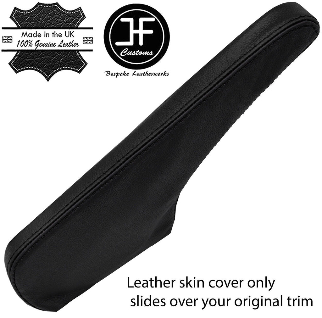 BLACK & BLACK LEATHER HANDBRAKE COVER FOR MINI COUNTRYMAN PACEMAN R60 R61 10-16