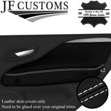 WHITE STITCH LTHR 2X REAR DOOR TRIM COVERS FOR FIAT PUNTO GRANDE EVO 5DR 09-15
