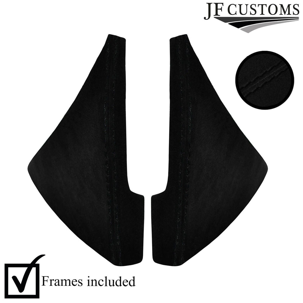BLACK STITCH 2X CONSOLE SIDE TRIM SUEDE COVERS+FRAMES FOR MAZDA MX5 MK3 05-08