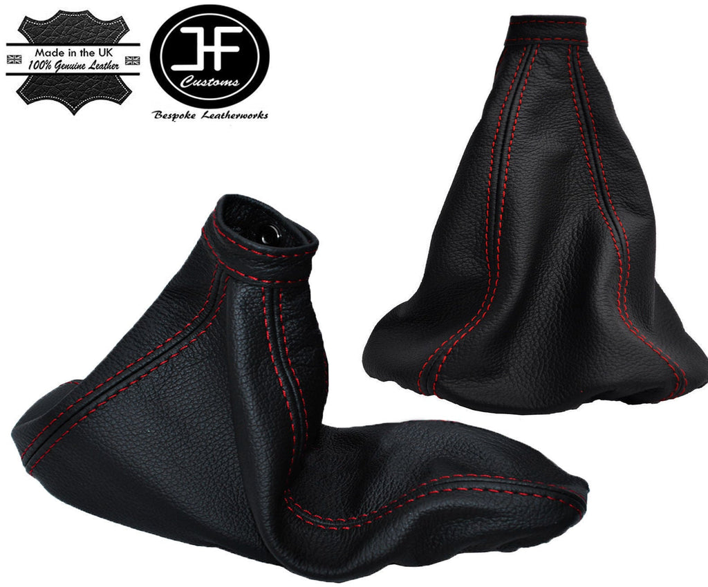 RED STITCH REAL LEATHER GEAR & HANDBRAKE GAITER FITS ALFA ROMEO MITO 08-17