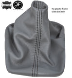 BLACK STITCH MANUAL GREY LEATHER GEAR LEVER GAITER FOR VW NEW BEETLE 1998-2011