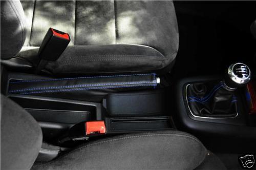 FITS AUDI A3/S3 LEATHER GEAR&HANDBRAKE GAITER  BLUE STITCH CUSTOM NEW MADE IN UK