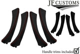 RED CARBON VINYL 4X FRONT REAR DOOR HANDLE TRIM + COVERS FOR BMW E90 E91