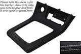 WHITE STITCH GEAR SURROUND LEATHER COVER FITS NISSAN SKYLINE GTS GTR R33 93-98