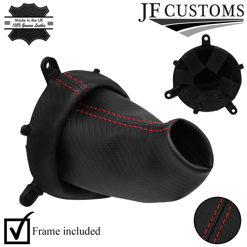 RED STITCH CARBON VINYL GAITER+PLASTIC FRAME FOR HONDA CIVIC EP3 TYPE R 01-05