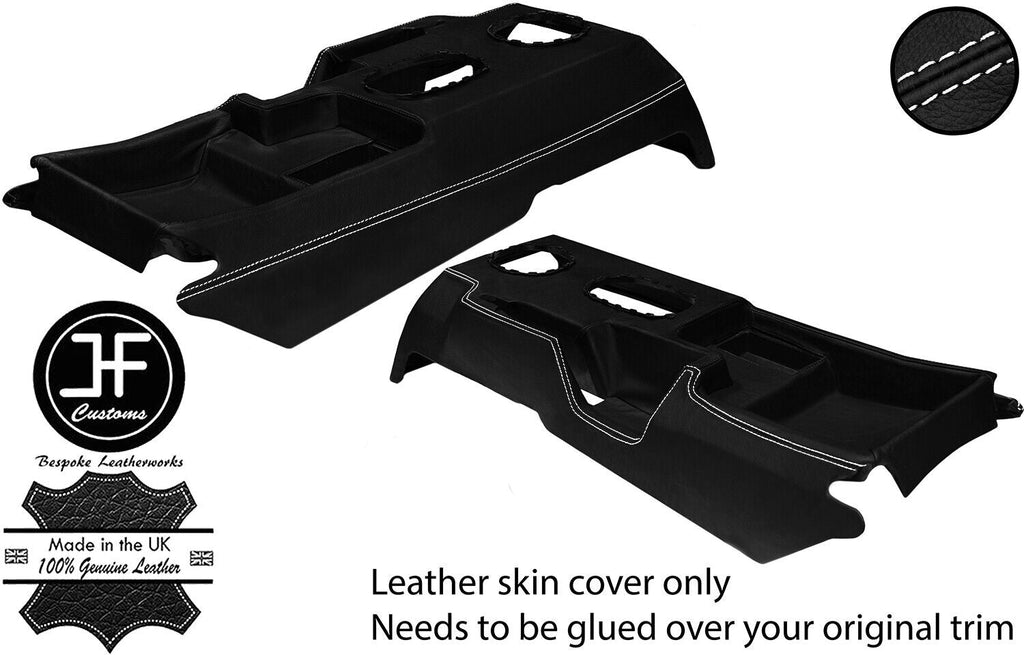 WHITE STITCH CENTRE CONSOLE REAL LEATHER COVER FOR MERCEDES G CLASS WAGON W460