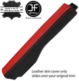 BLACK RED STRIPE REAL LEATHER  HANDBRAKE GAITER FITS VW EOS 2006-2015 CUSTOM NEW