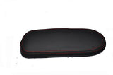 red stitch FITS BMW MINI 01-06 BLACK LEATHER ARMREST COVER CUSTOM NEW MADE IN UK