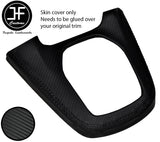 BLACK STITCH MANUAL GEAR SURROUND CARBON VINYL COVER  FOR FORD FIESTA MK9 13-17