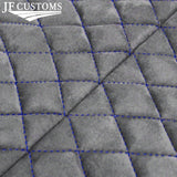 DSG2 R BLUE STITCH L GREY SUEDE HEADLINER COVER FOR RENAULT CLIO MK3 05-09 5DR