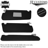 WHITE STITCHING 2X SUN VISORS LEATHER COVERS FITS FORD TRANSIT CUSTOM MK8 13-17